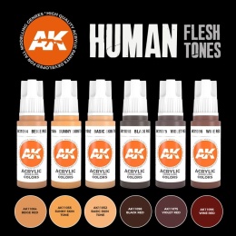 AK-Interactive AK 11603 Human Flesh Tones Set
