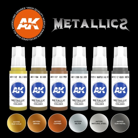 AK-Interactive AK 11608 Metallics Set