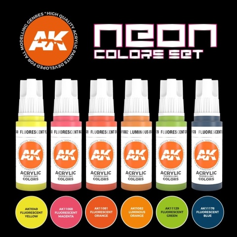 AK-Interactive AK 11610 Neon Colors Set