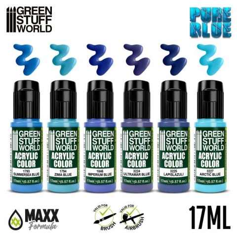 Green Stuff World 10116 Zestaw 6 farb - Pure Blue