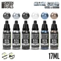 Green Stuff World 9910 Metalic Paint Set - Silver