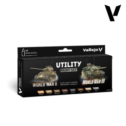 Vallejo 70201 Zestaw 8 farb Utility Paint Set WWII & WWIII