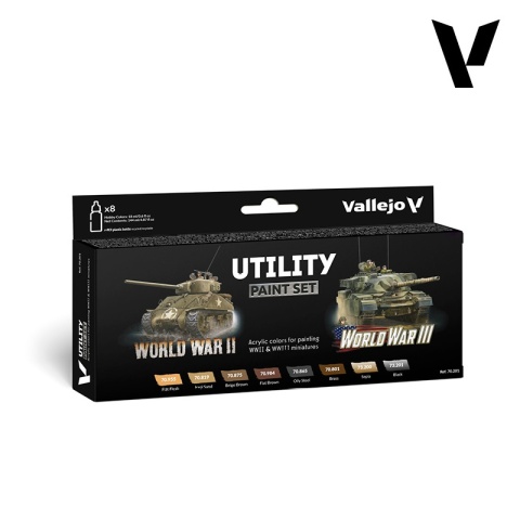 Vallejo 70201 Zestaw 8 farb Utility Paint Set WWII & WWIII