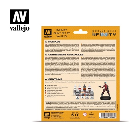 Vallejo 70233 Zestaw Nomads 8 farb + figurka Algucui