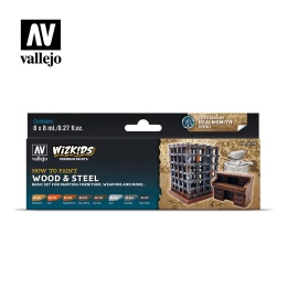 Vallejo 80256 WizKids Zestaw Premium 8 farb - Wood & Steel